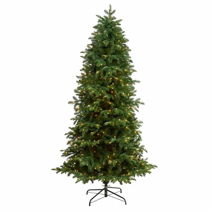 7’ South Carolina Fir Artificial Christmas Tree With 550 Clear Led Lights And 2078 Bendable Branches