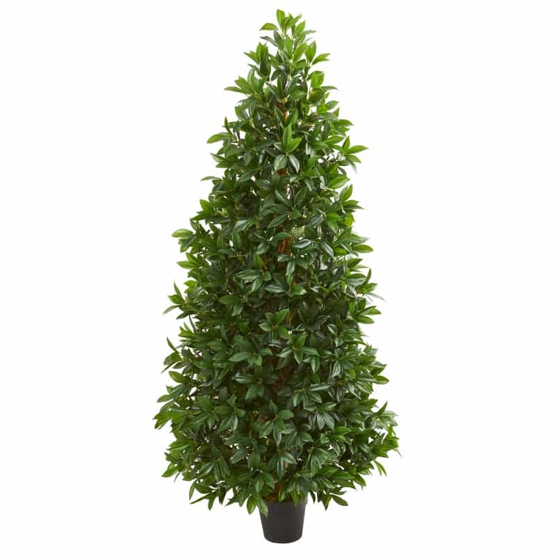 5’ Bay Leaf Cone Topiary Artificial Tree Uv Resistant (Indoor/Outdoor)