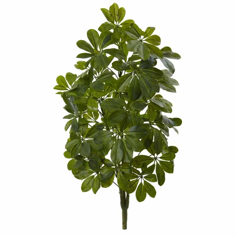 32’’ Green Baby Schefflera Artificial Plant (Real Touch) (Set Of 2)