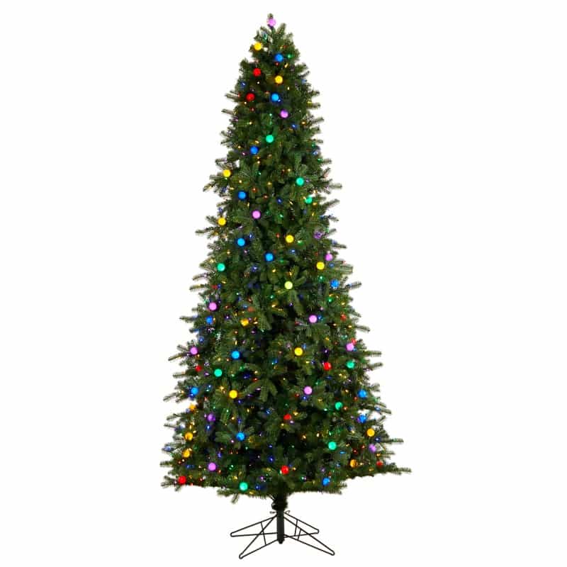 9.5' Montana Mountain Fir Tree With 1150 Multi Color Led Lights And Instant Connect Technology