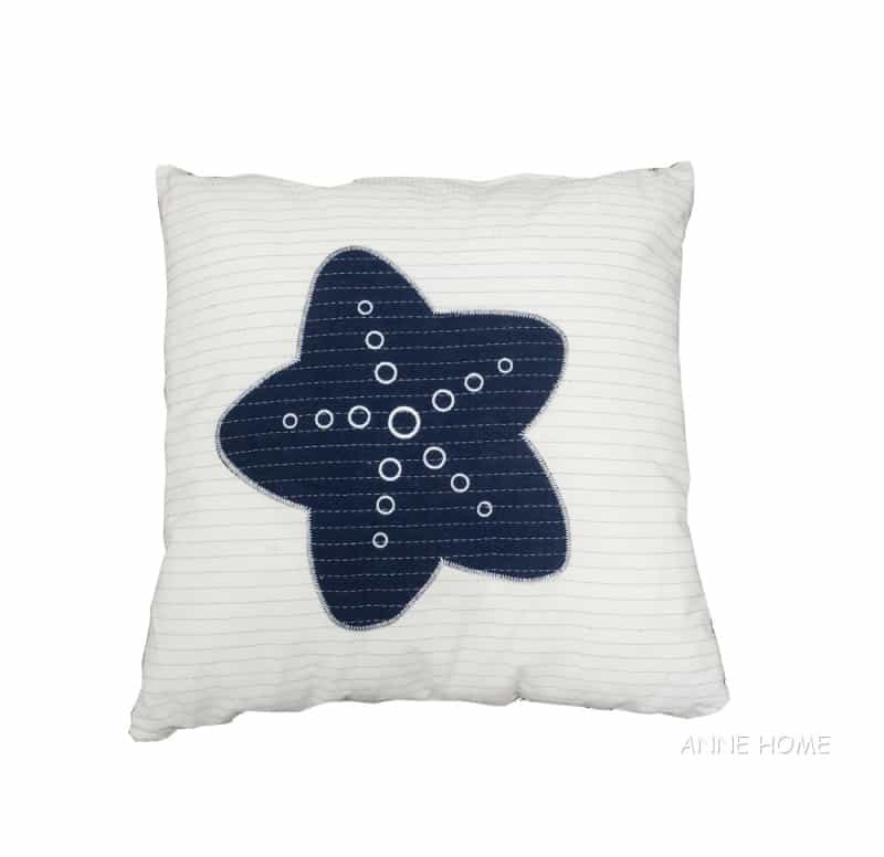 White Pillow Blue Star