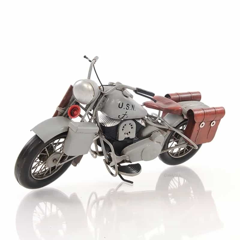 1942 Indian Model 741 Grey Motorcycle 1:7