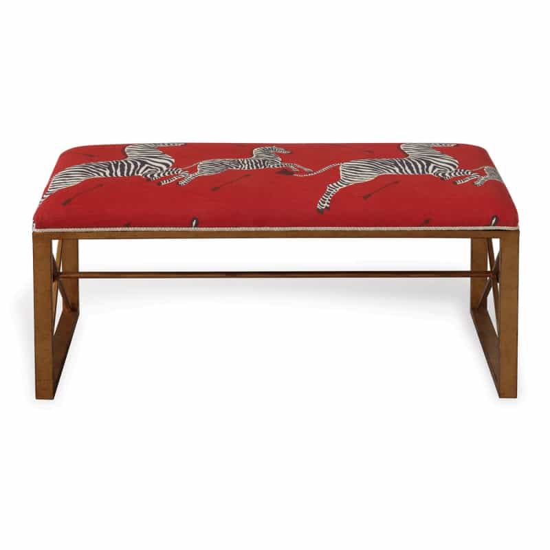Medallion Gold Zebra Red Double Bench