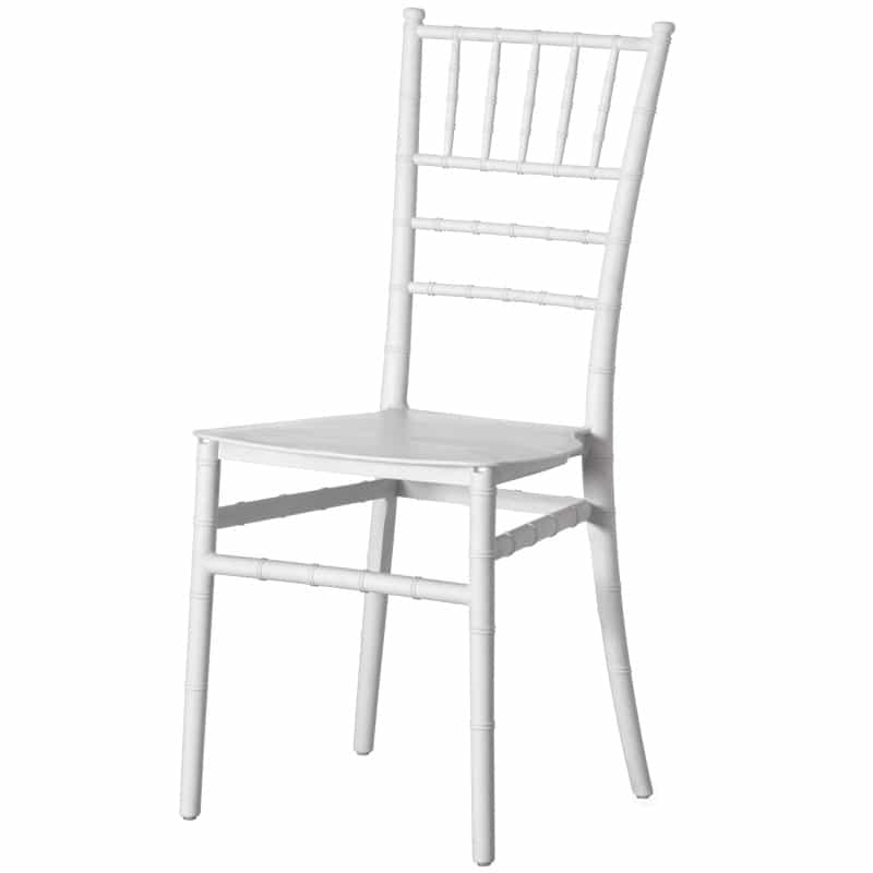 Modern White Stackable Chiavari Dining Chair, Seating For Dining, Events And Weddings, Party Chair, White