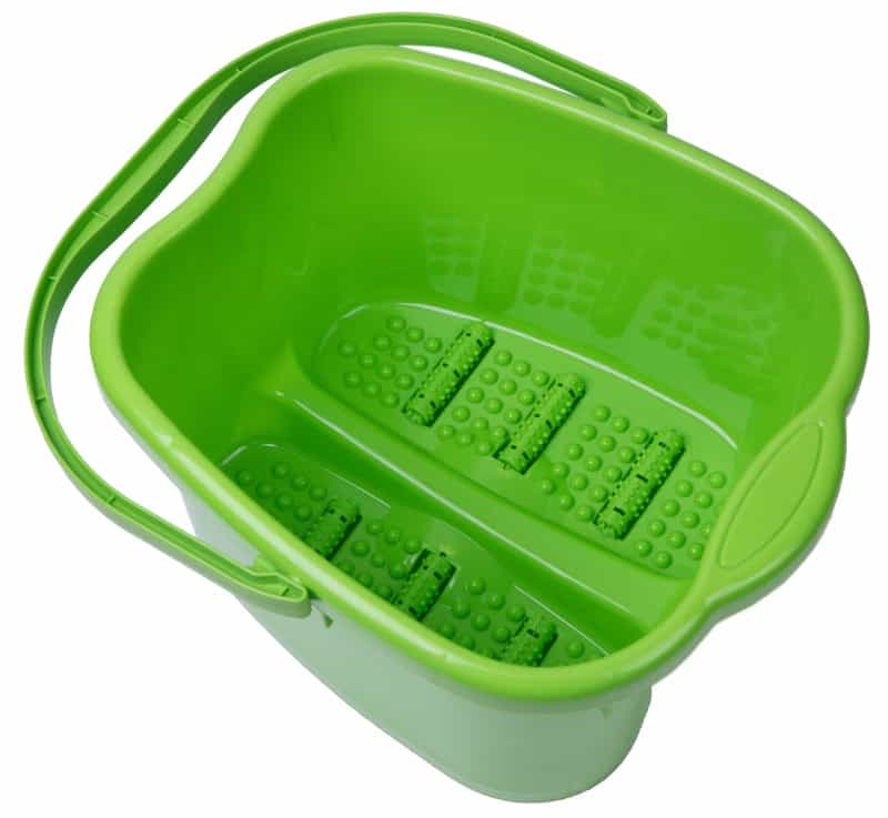 Small Green Foot Massage Spa Bath Bucket For Foot Soaking, Relaxing Massage, Pedicure Care, And Home Spa Use