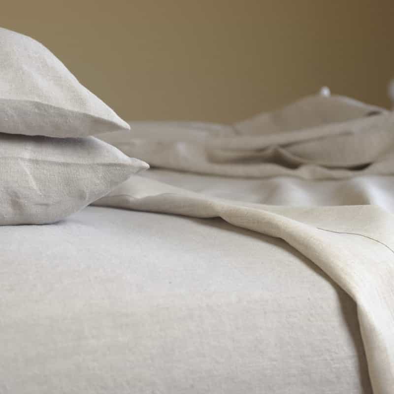 Blvd Haussmann Organic French Linen Sheets (Oc Thread, Organic Elastic Corners) (100% Biodegradable) (Luxury Relaxed Edition)