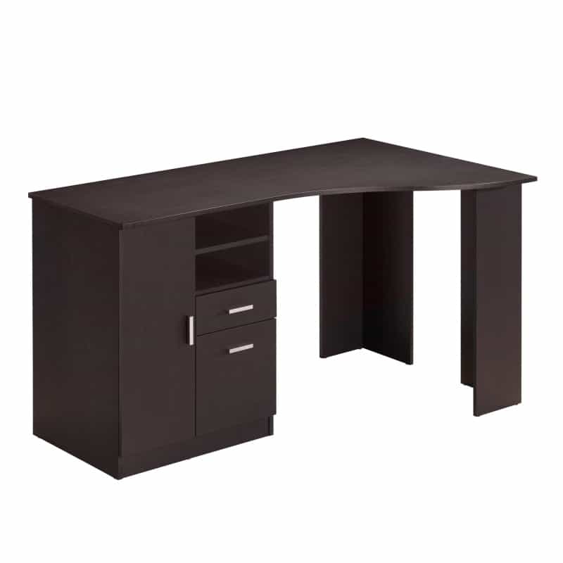 Techni Mobili Classic Office Desk With Storage, Espresso