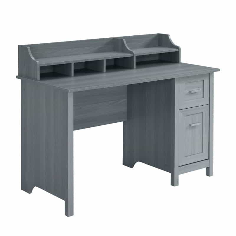 Techni Mobili Classic Office Desk With Storage, Grey