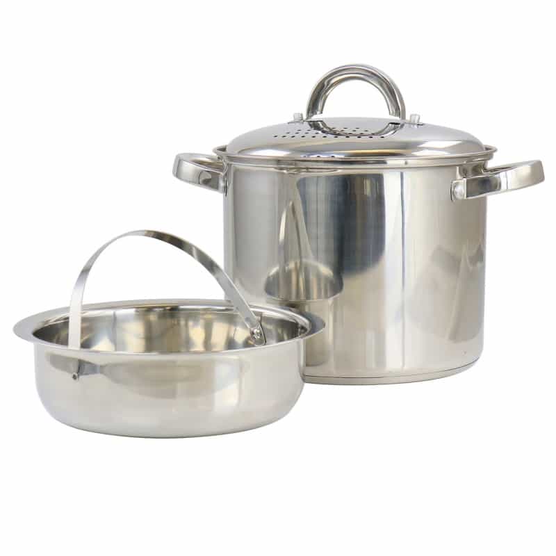 Oster Sangerfield 5 Quart Stainless Steel Pasta Pot With Strainer Lid And Steamer Basket