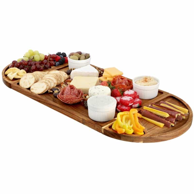 Megachef 3 Piece Acacia Wood Cutting Board With Maganitized Serving Board Platter