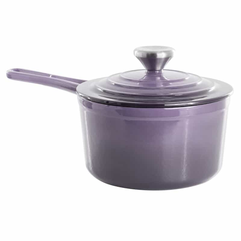 Megachef 2 Quart Enameled Cast Iron Sauce Pan In Gradient Purple