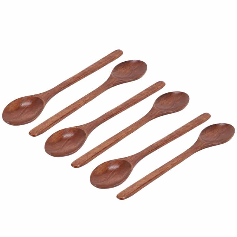 Megachef 6 Piece 9 Inch Acacia Wood Spoon Set