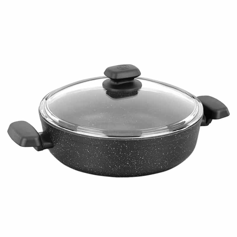 Korkmaz Ornella 2 Piece 4 Liter Aluminum Nonstick Low Casserole Dish With Lid
