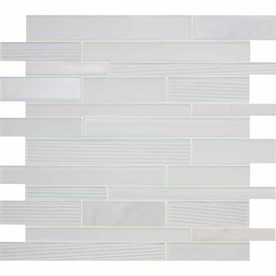 Serentina Bliss Stone & Glass Mosaic - Linear - Glossy & Matte