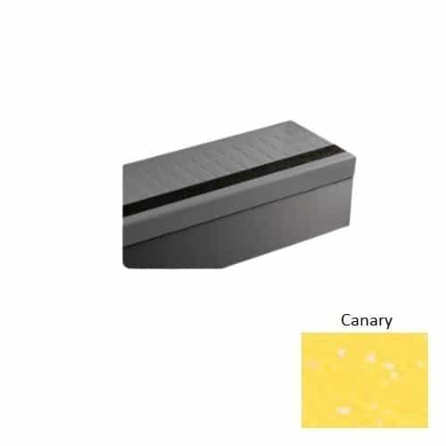 Johnsonite Canary Raised Square Rubber Moulding / Trim - 12 1/4" X 48" Angle Fit Speckled Stair Tread Without Riser (Sq) With Black Grit Tape - Textured
