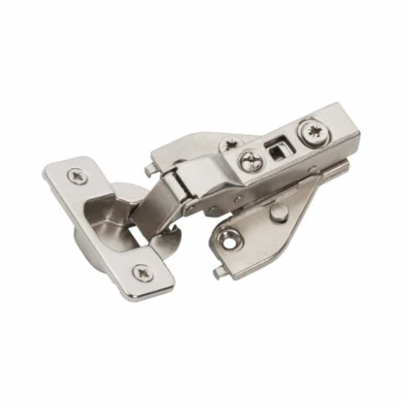 Euro Concealed Nickel Steel Face Frame Soft Close European Cabinet Hinge - 1/2" (13 Mm) Overlay - Nickel