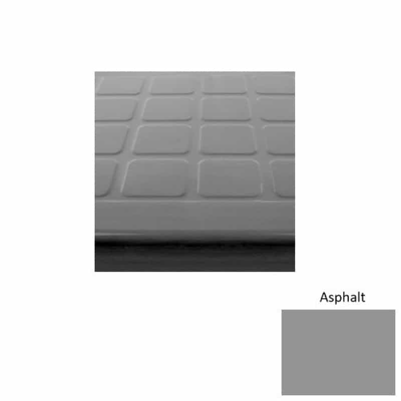 Solid 94 Asphalt Raised Square Rubber (Sq) With Safety Yellow Abrasive Strip Stair Tread - Textured