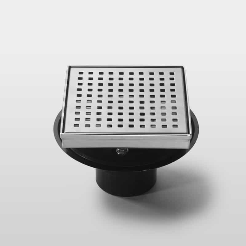 Hb.Fdn4s Square Floor Drain - Brushed