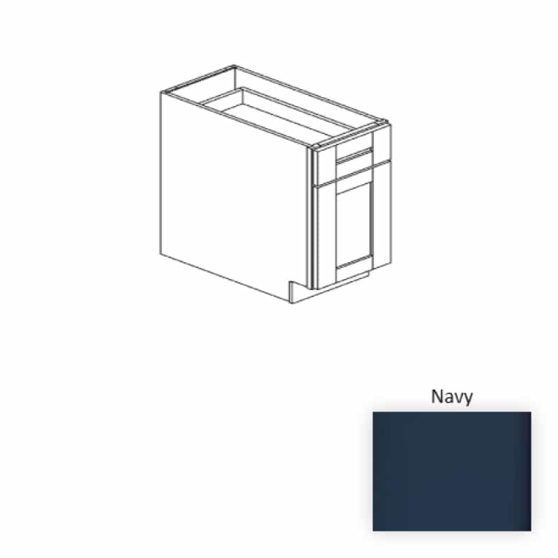 B12.Sb Navy Wood Kitchen Base Cabinet - 12" X 24" X 34.5" (Assembly Required) - Navy