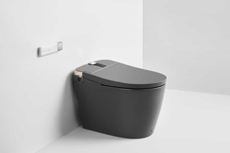 T305mg Matte Gray Tankless Smart 1.28 Gpf Elongated Toilet - 12"(Seat Included) - Gray