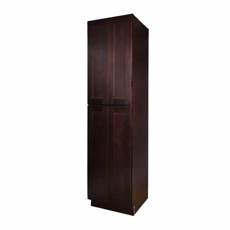 Beech Espresso Wood Kitchen Pantry Cabinet - 18" X 24" X 84" (Assembly Required) - Beech Espresso