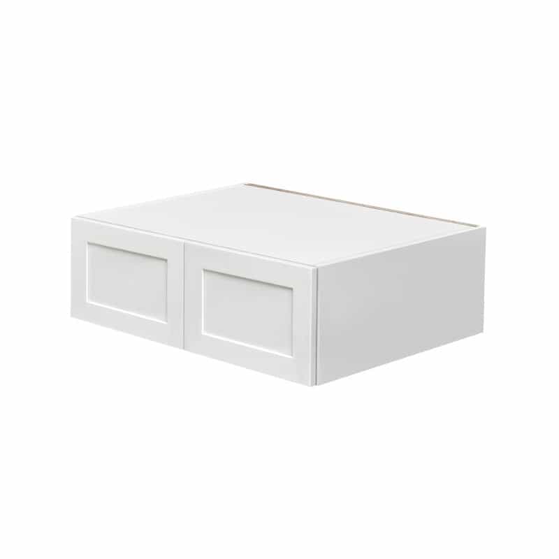 Mallorca White Shaker Wood Kitchen Wall Bridge Cabinet - 36" X 24" X 12" (Assembly Required) - White