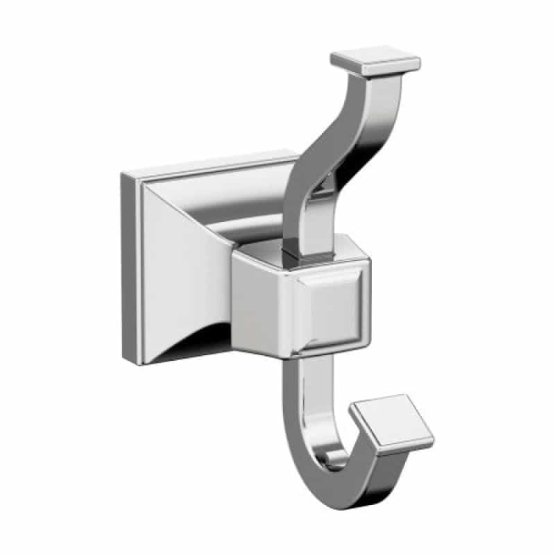 Mulholland Zinc Double Prong Robe Hook - Chrome - 4 1/4" (108 Mm) Length