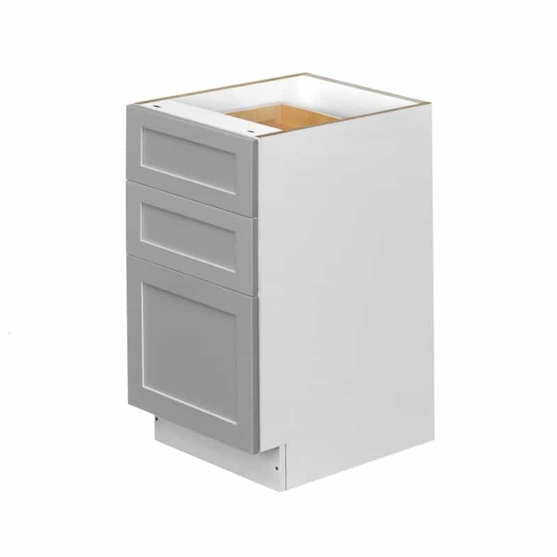 Mallorca Dolphin Gray Shaker Wood Kitchen Drawer Base Cabinet - 18" X 21" X 34 1/2" (Assembly Required) - Dolphin Gray
