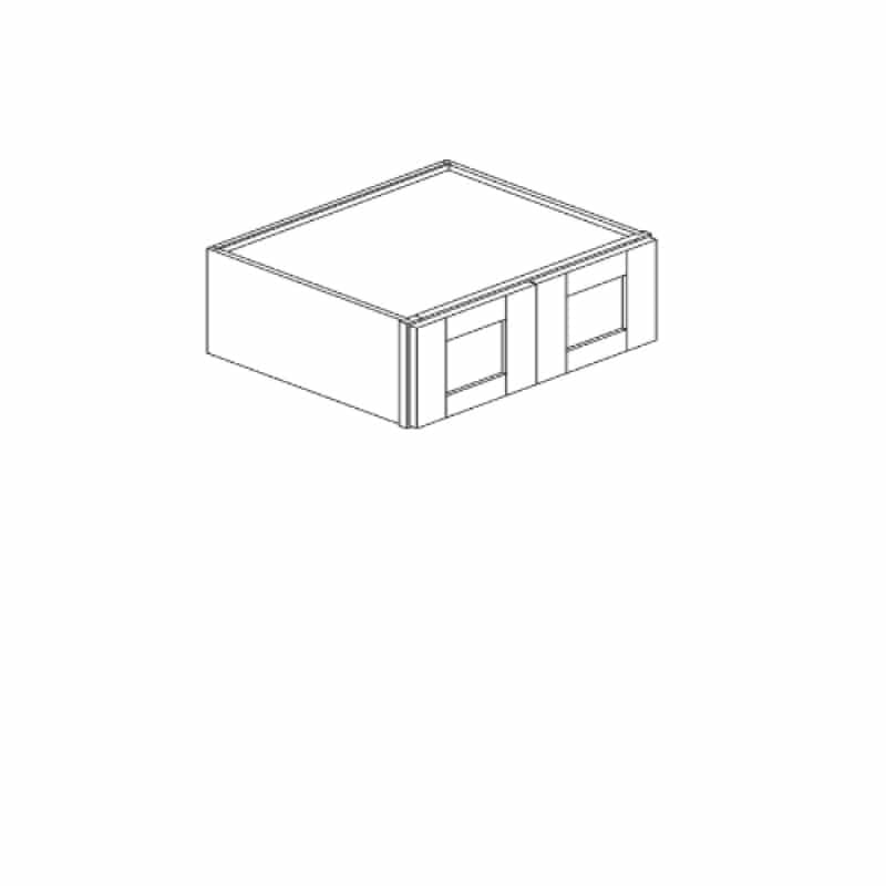 Matt Black Wood Kitchen Wall Cabinet - 36" X 24" X 18" (Assembly Required) - Matt Black