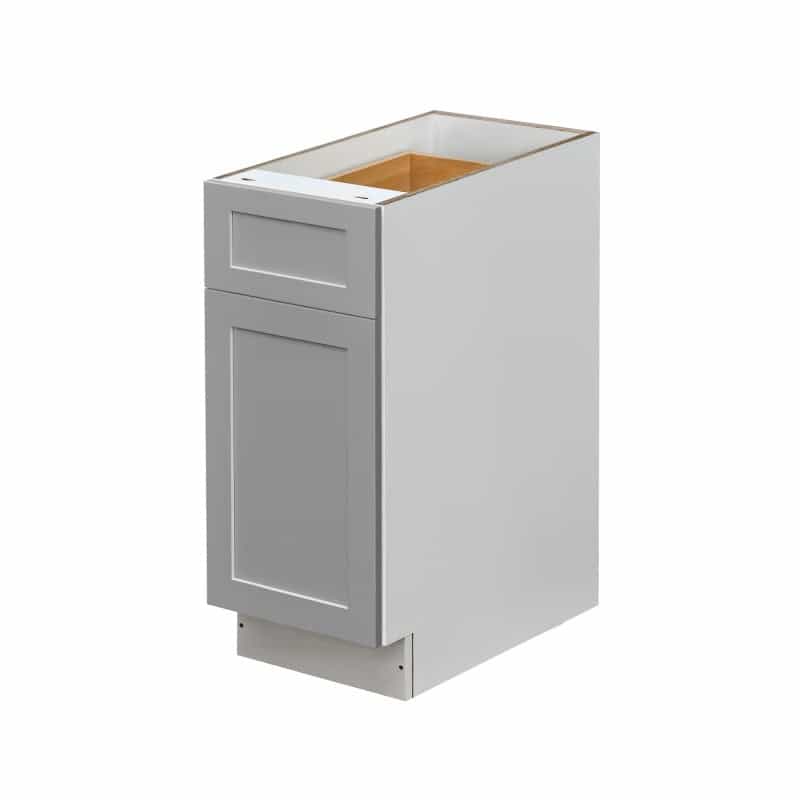 Mallorca Dolphin Gray Shaker Wood Kitchen Trash Can Base Cabinet - 15" X 24" X 34 1/2" (Assembly Required) - Dolphin Gray