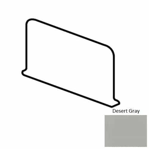Color Wheel Classic Desert Gray Ceramic Wall Trim - 4 1/4" X 6" Sanitary Cove Base Corner Left