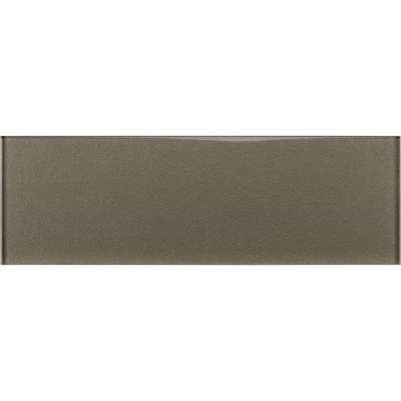 Metallic Gray Glass Tile - Glossy
