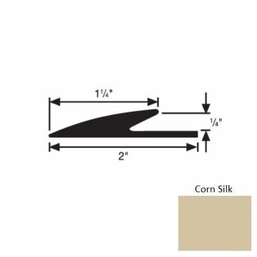 Flextones Corn Silk Vinyl 183 Transition Edge Guard - 1/4" X 12 Ft - Thermoplastic