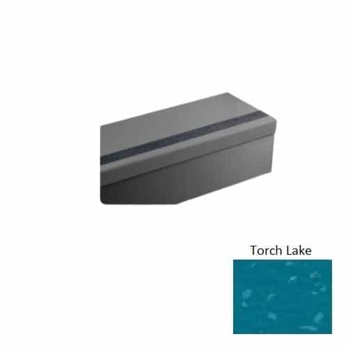 Johnsonite Torch Lake Hammered Extended Depth Rubber Moulding / Trim - 14" X 72" Angle Fit Speckled Stair Tread Without Riser (Sq) With Grey Grit Tape - Hammered