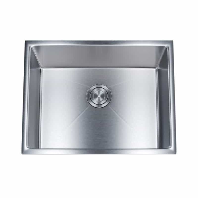 6005 2318 Satin Stainless Steel Undermount Single Bowl Kitchen Sink - 23" X 18" X 9" - Satin