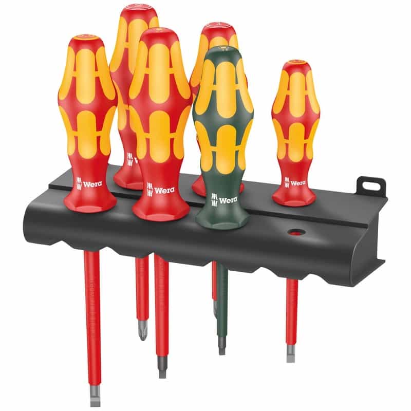 Wera Insulated Screwdriver Set With Rack (6-Piece Set)