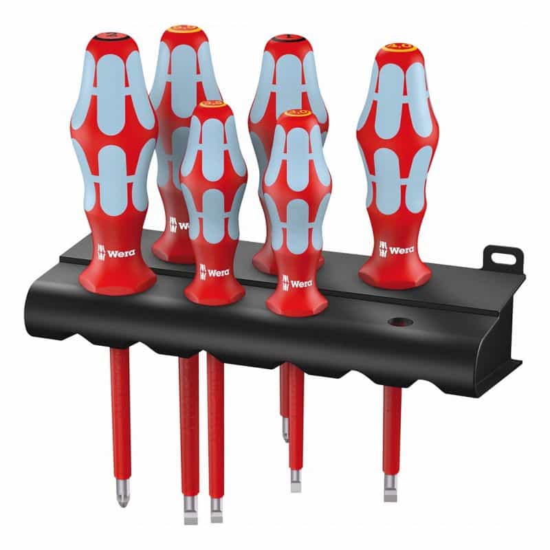 Wera Insulated Screwdriver Set With Rack (6-Piece Set)
