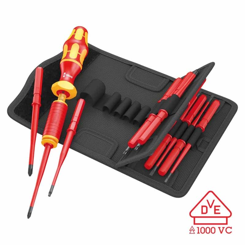 Wera Insulated Extra Slim Screwdriver Torque 1.2-3.0Nm Set (15-Piece Set)