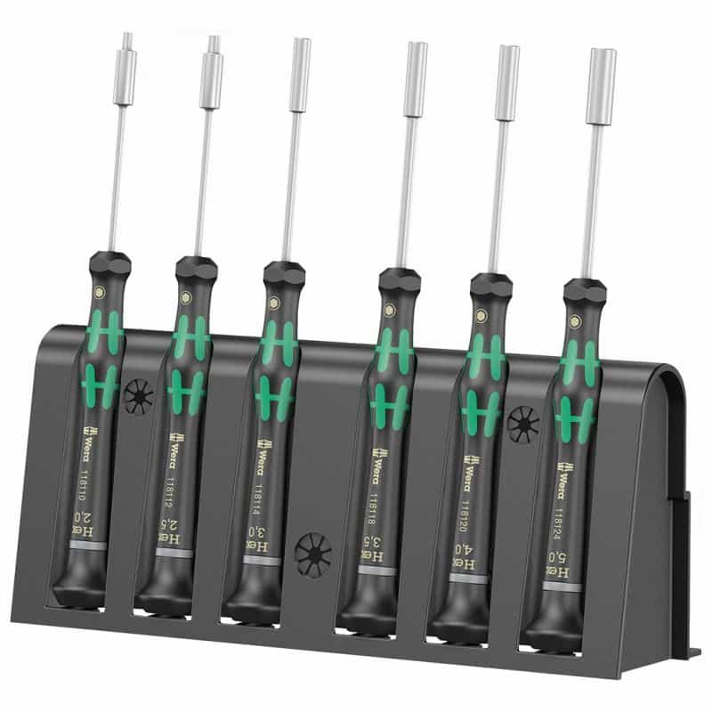 Wera Metric Precision Micro Nutdriver Set And Rack (6-Piece Set)