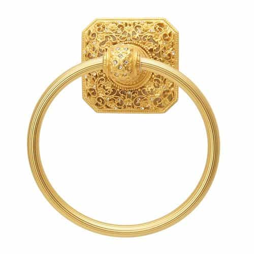 Carpe Diem Juliane Grace Reed Full Towel Ring Clear Swarovski Crystal