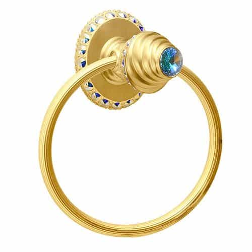 Carpe Diem Cache Ii Full Reed Towel Ring - Aurore Swarovski Crystals