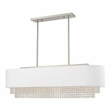 Livex Lighting Carlisle Large Linear Chandelier - Off White