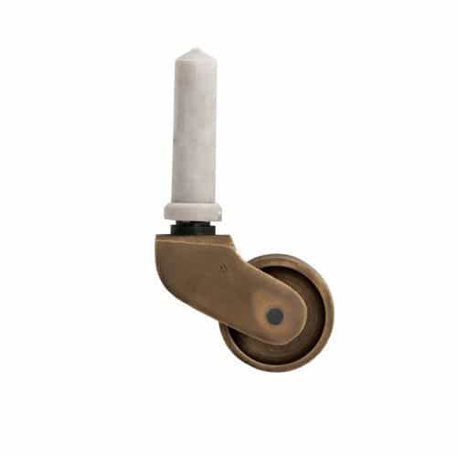 Restorers Solid Brass Piano Caster - 1 1/4 Inch Wheel