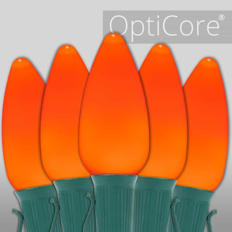 C9 Amber Smooth Opticore® Commercial Led Halloween Lights