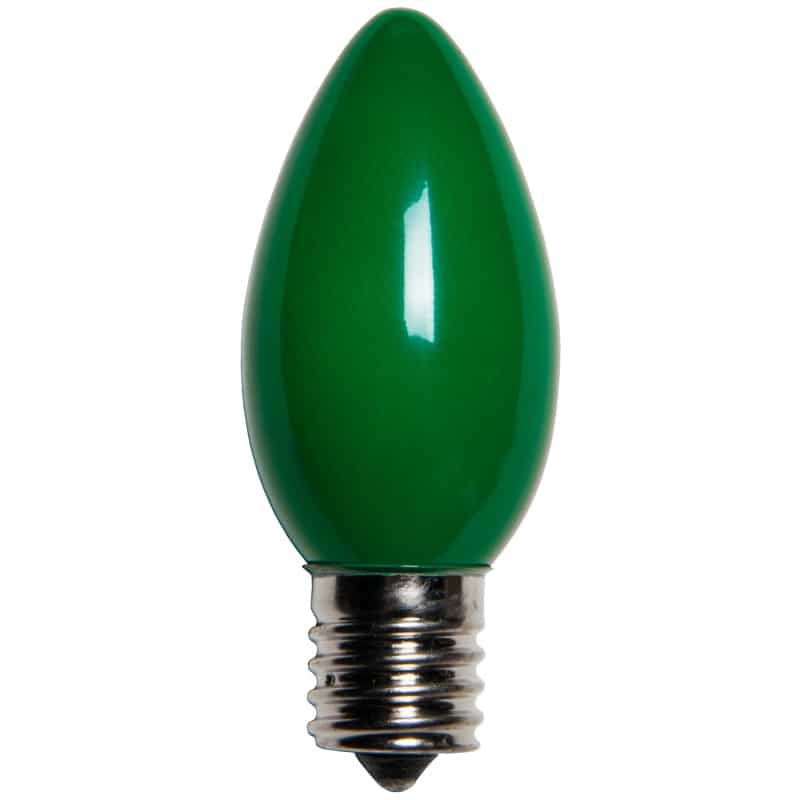 C9 Green Opaque Bulbs