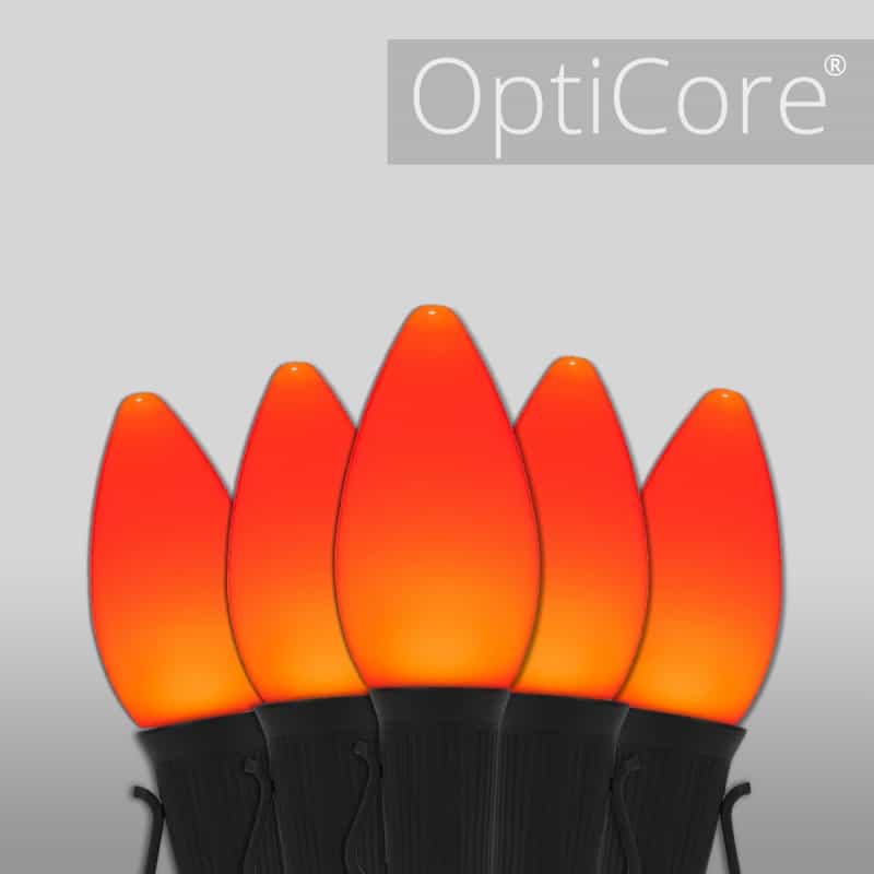 C7 Amber Smooth Opticore® Commercial Led Halloween Lights