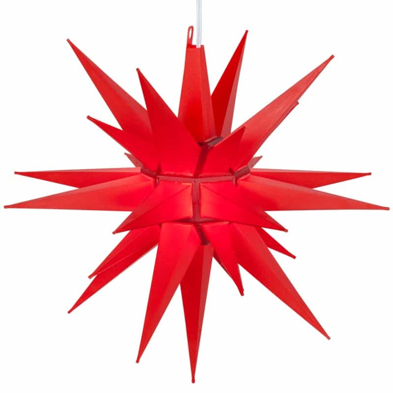 Red Led Moravian Star