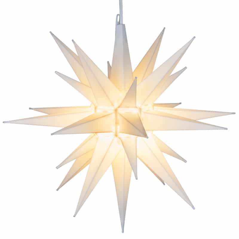 White Led Moravian Star