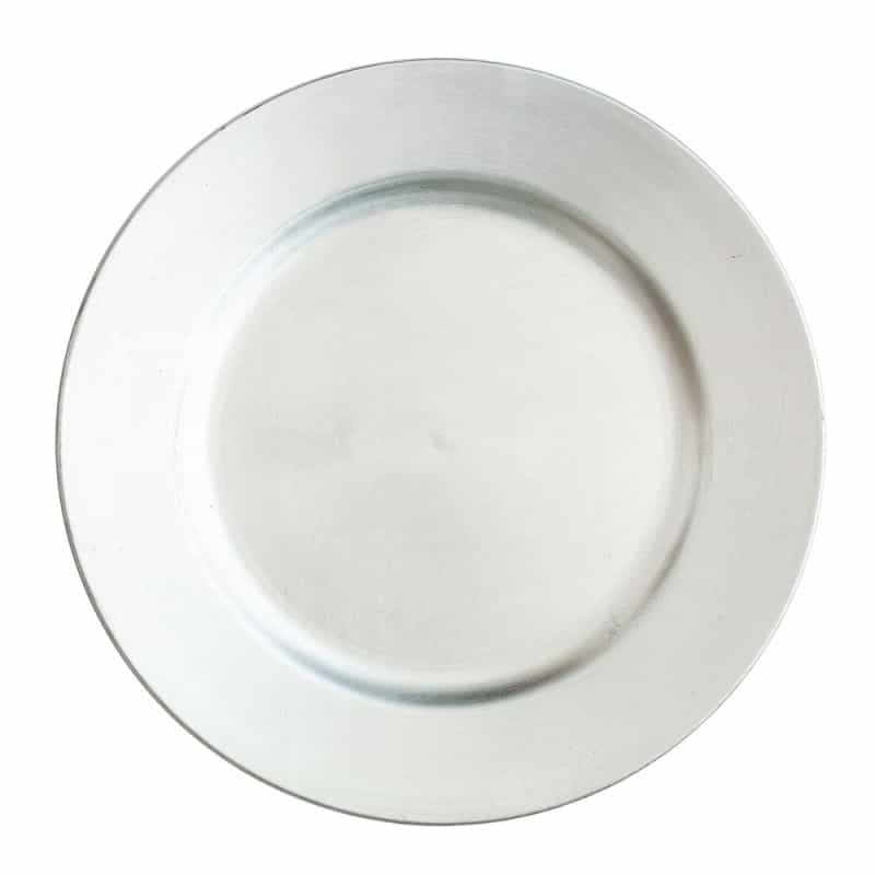 Richland Plain Charger Plate 13" Silver Set Of 12