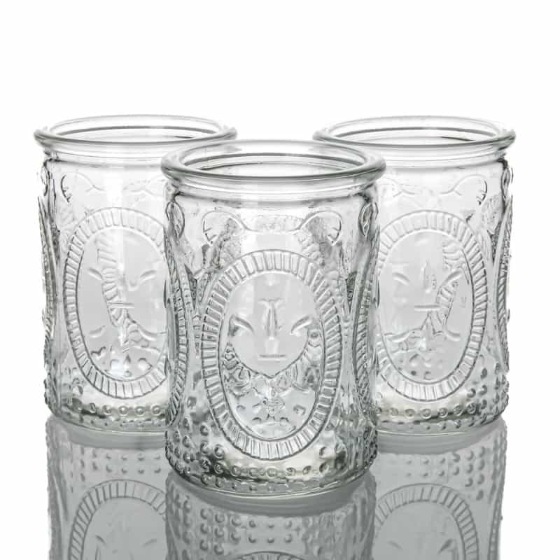Richland Candle Holder Textured Glass Tall Set Of 12
